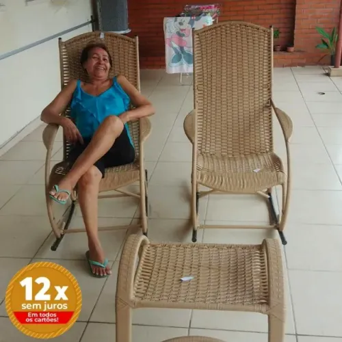 cadeira de balanço, cadeira para idoso - fibra sintetica
