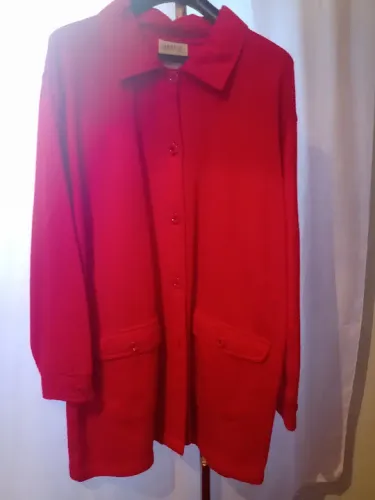 Blusa moletom felpuda por dentro, cor vermelha, tamanho G - em ótimo estado