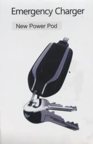 Chaveiro Power Bank Portátil Mini Carregador Bateria Tipo C e Iphone