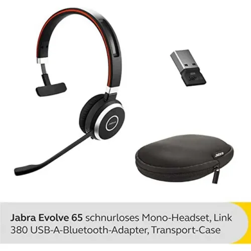 Headset Jabra Evolve 65 Mono +Bluetooth + dongle(seminovo)
