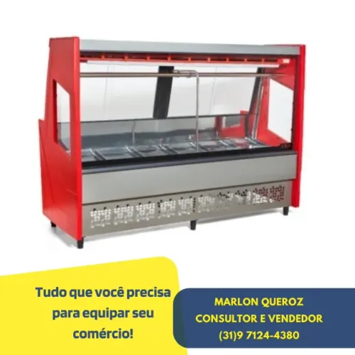 Balcao de Carne 2M Polar Vidro Reto Novo