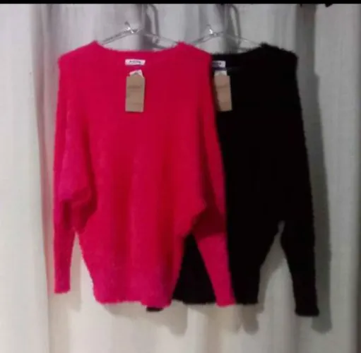 Suéter Feminino Pelúcia - Rosa e Preto