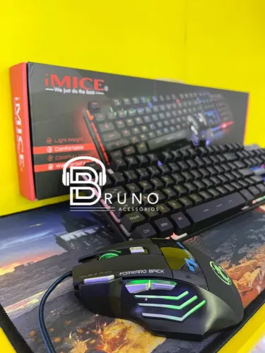Kit teclado e mouse gamer RgB