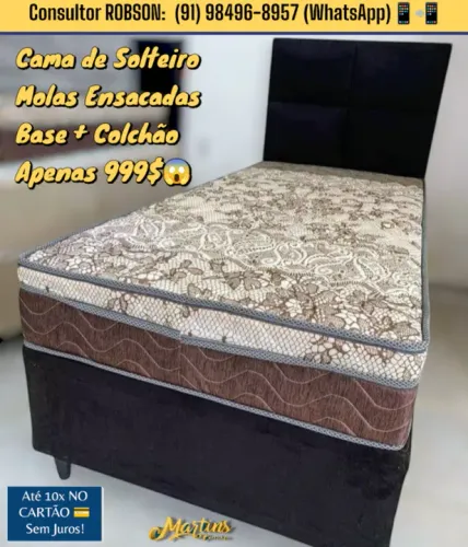 CAMA DE SOLTEIRO, MOLAS ENSACADAS