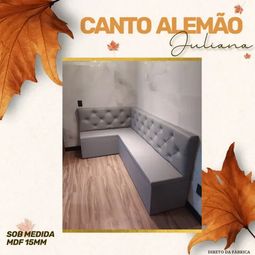 Canto Alemão estofado MDF - Sob Medida
