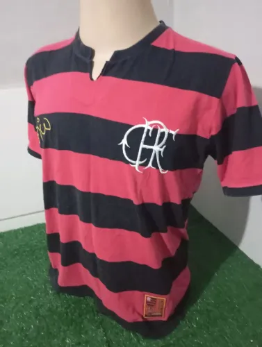 CAMISA RETRO OFICIAL ( PRODUZIDA PELA BRAZIILINE LICENCIADA DO FLAMENGO) 