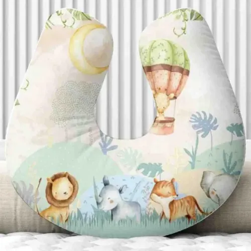 Almofada para Amamentação Safari Baby - Personalizada | Em Perfeito Estado!