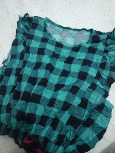 Blusa xadrez verde e preta