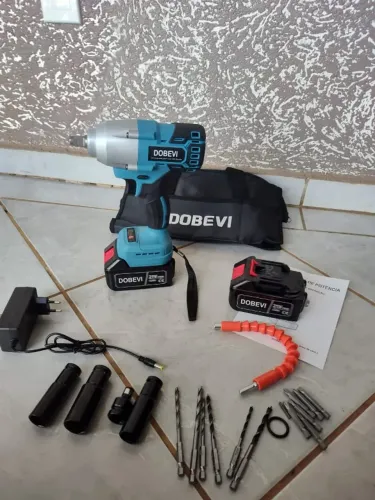 850n.m Chave De Impacto 4.0ah Parafusadera C/ Bolsa de Ferramentas Dobevi