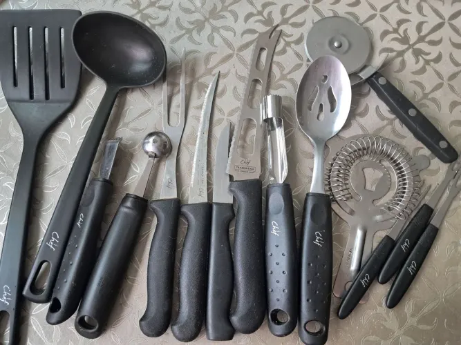 Kit chef  15 peças utensílios caras