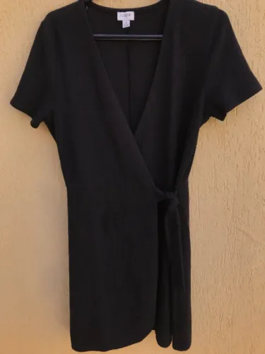 Vestido Preto Com Amarração Lateral Da Marca J.Crew