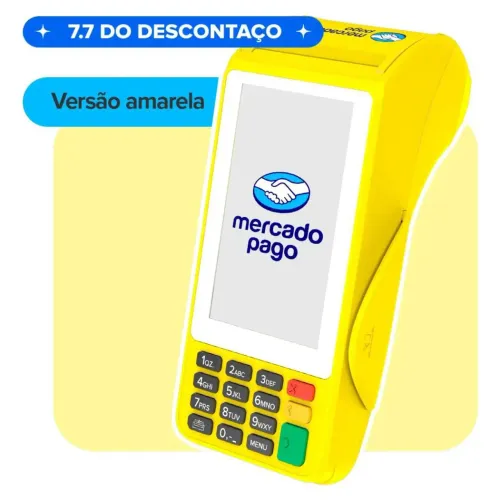 Máquina de cartão Mercado Pago point pro 3- Versão Amarela