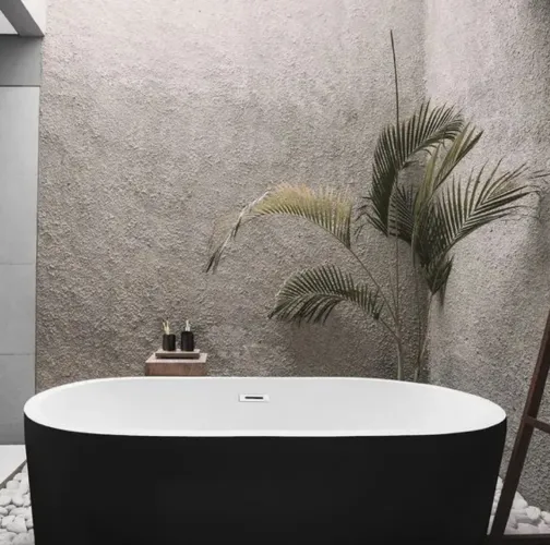 *nova na caixa* Banheira de Imersão-Gel Coat Versalhes Preto Fosco 169cm-Astra