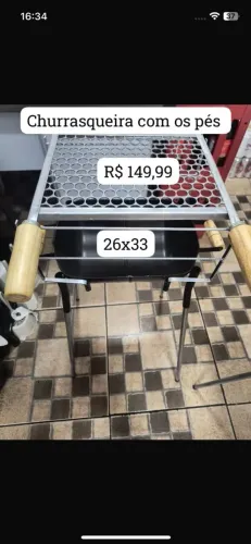 Churrasqueira com pés - 26x33
