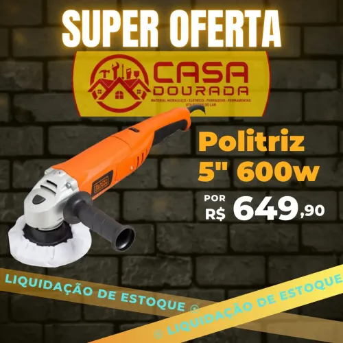 OFERTA Politriz 5 Polegadas Black Decker com maleta