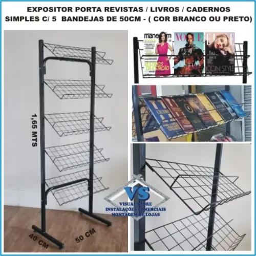 Expositor Porta Revistas e Livros Vários Modelos Direto da Fábrica