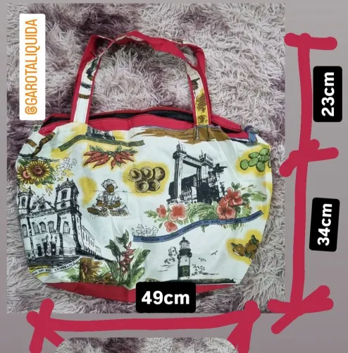 Bolsa tecido tamanho medio
