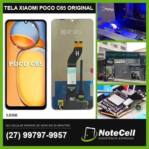 Tela Display Para Xiaomi Poco C65 Original 3.830B - Instalação Expressa Em 30 Minutos!!