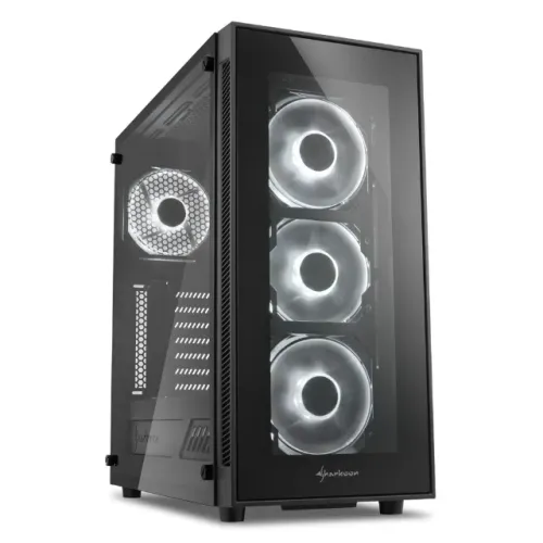 Gabinete Sharkoon TG5 (+ 4x Fans com LED Branca) Gamer