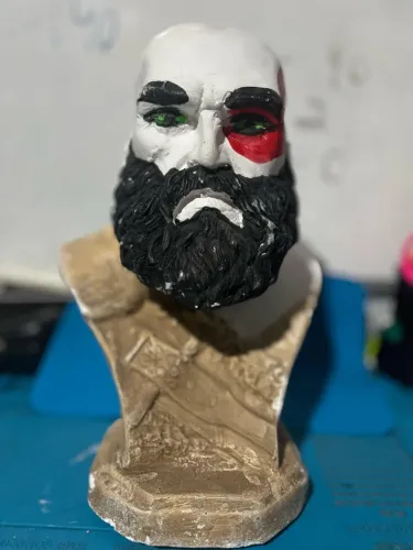 Busto God Of War Kratos Decoração Colecionável Gesso