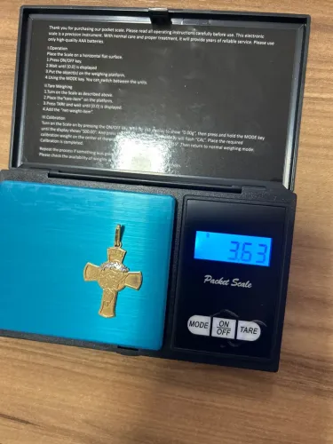 Pingente crucifixo ouro 18k com