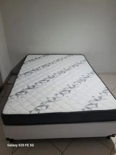 Cama Box + colchão ortobom novo $900