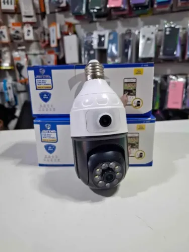 câmera de segurança Wi-Fi dupla bocal de lâmpada