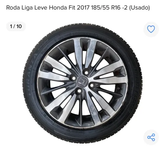 Roda Liga Leve Honda Fit 2017 Aro 16