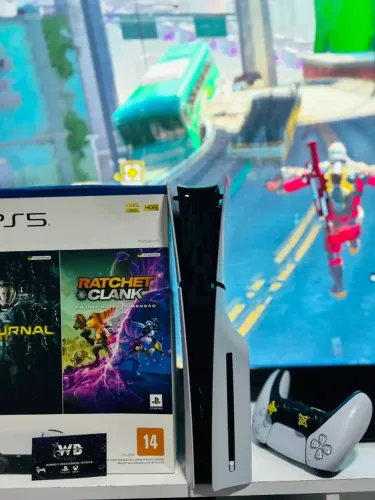 Ps5 slim c/ leitor de disco e Garantia 