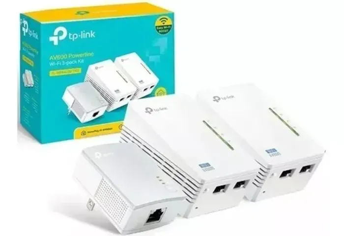 Extensor Wi-fi Powerline Tp-link Av600 Tl-wpa4220 Kit Com 3