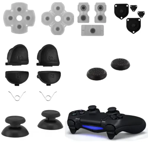 Kit de reparo gatilhos R2 L2 botões R1 L2 e par analógicos pra controle PS4