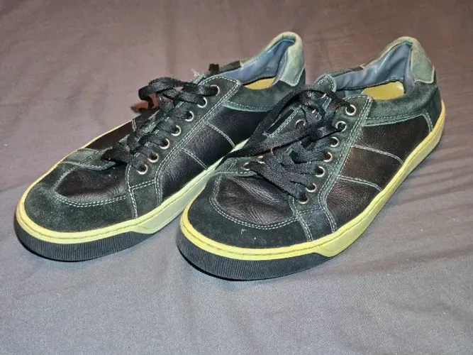 Tênis casual masculino Mr. Cat original :: tamanho 41 :: couro preto :: sneaker sapatenis