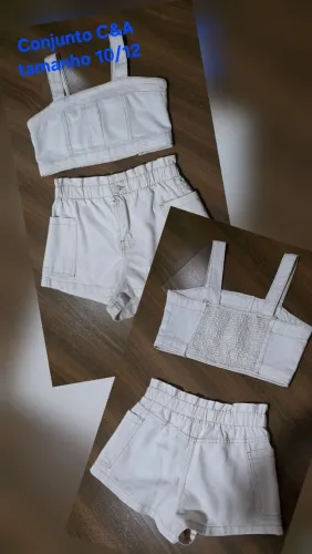 Conjunto C&A  shorts e top menina 10/12