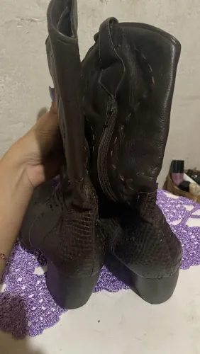 Botas de couro marrom - 36