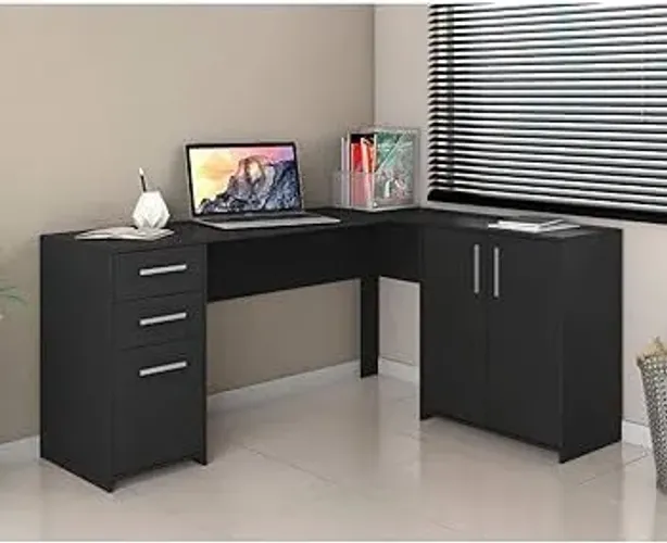 Mesa de Escritório Canto L - Entrega Grátis 