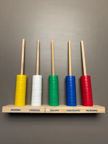 Ábaco Educacional Colorido - Aprenda Matemática Divertido
