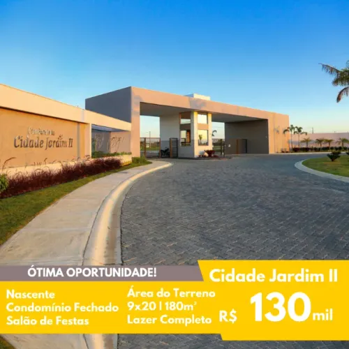 FIT - Venda - Terreno Nascente - Cond. Cidade Jd. 2 - 180m²