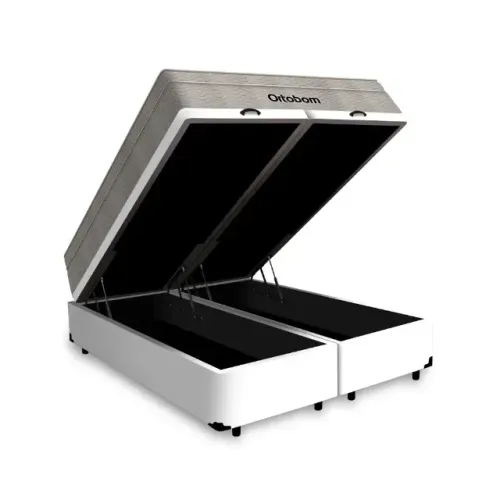 Colchão Queen Pantanal e Cama Box Baú Queen