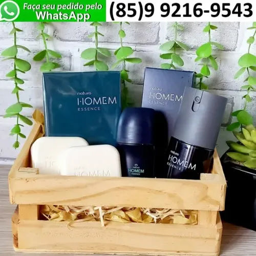 Kit Presente Natal Amigo Oculto Perfume Deo Corporal Sabonete Desodorante Homem Essence