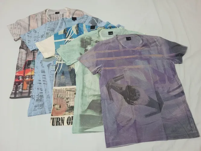 Kit 05 camisetas em 100% Poliéster Tamanho P Masculinas seminovas