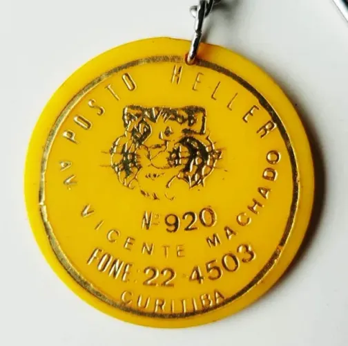 Chaveiro Antigo - Tigre Esso (Posto Heller) - Plástico - Anos 70