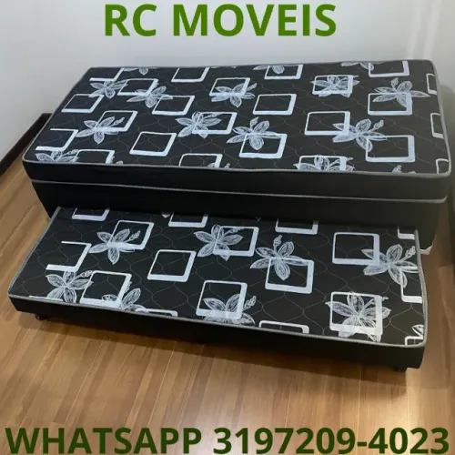 Cama Box Solteiro Bibox com Cama Auxiliar 88x1.88 - Espuma D33