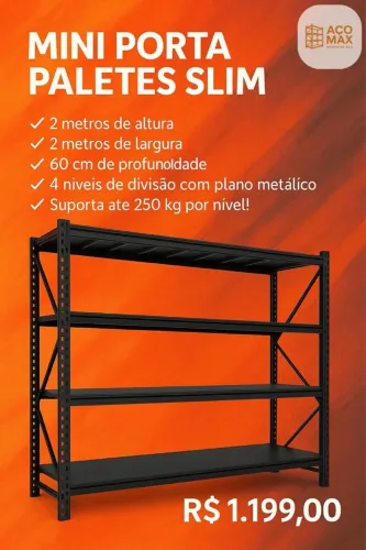 Mini porta pallet black