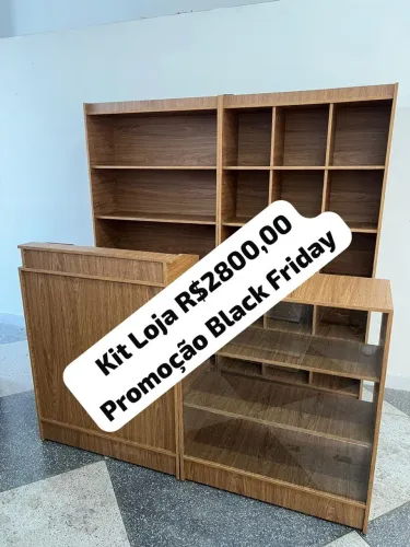 KIT LOJA BALCÃO VITRINE ESTANTE PRATELEIRA - NOVO - ENTREGA RÁPIDA