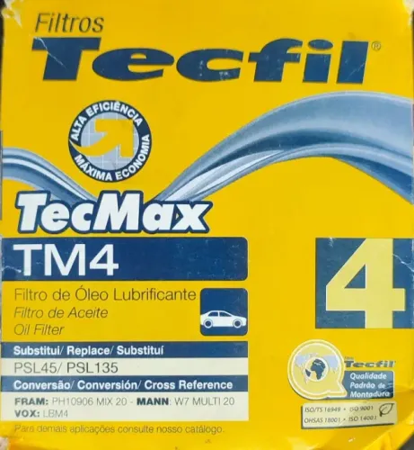 Kit Fiat: Filtro de Óleo TM4 + Filtro de Combustível GI40/7 - Tecfil