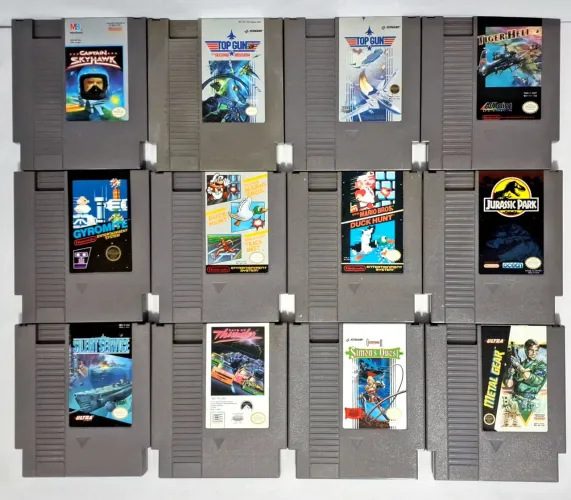 Jogos Nintendinho NES 8 Bits 72 Pins Original A PARTIR DE 130 Reais