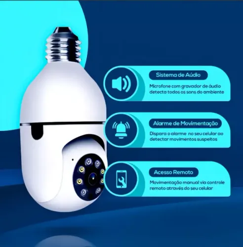 Câmera de segurança Wifi 360° - Nova - Entregamos - Garantia