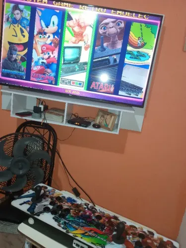 Kit tablet positivo semi-novo mesa joystick 60 mil jogo é videogame stik com dois controle