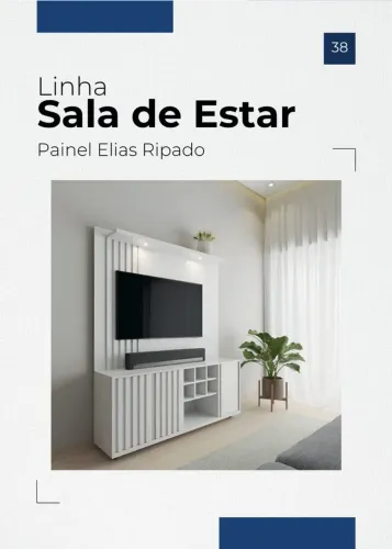 Rack com Painel Elias 100% MDF TV ate 55