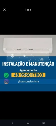 Instalação e manutenção de ar condicionado
